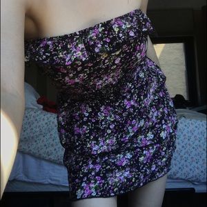 Floral Strapless Dress